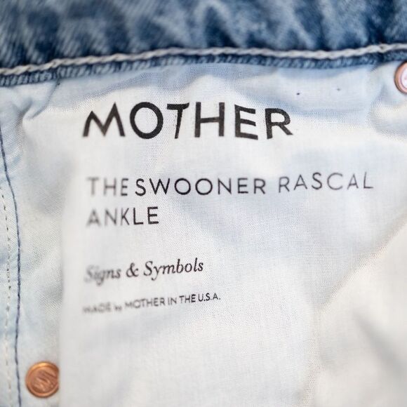 Mother Superior Denim Swooner Rascal Ankle Light Wash Cotton Jeans Size 26 - Picture 5 of 10